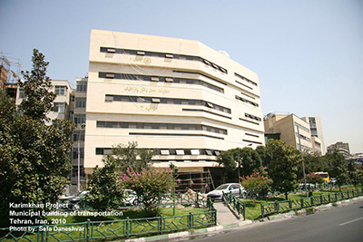 Administrative building of transportation municipality of tehran, Iran, karimkhan, valiasr